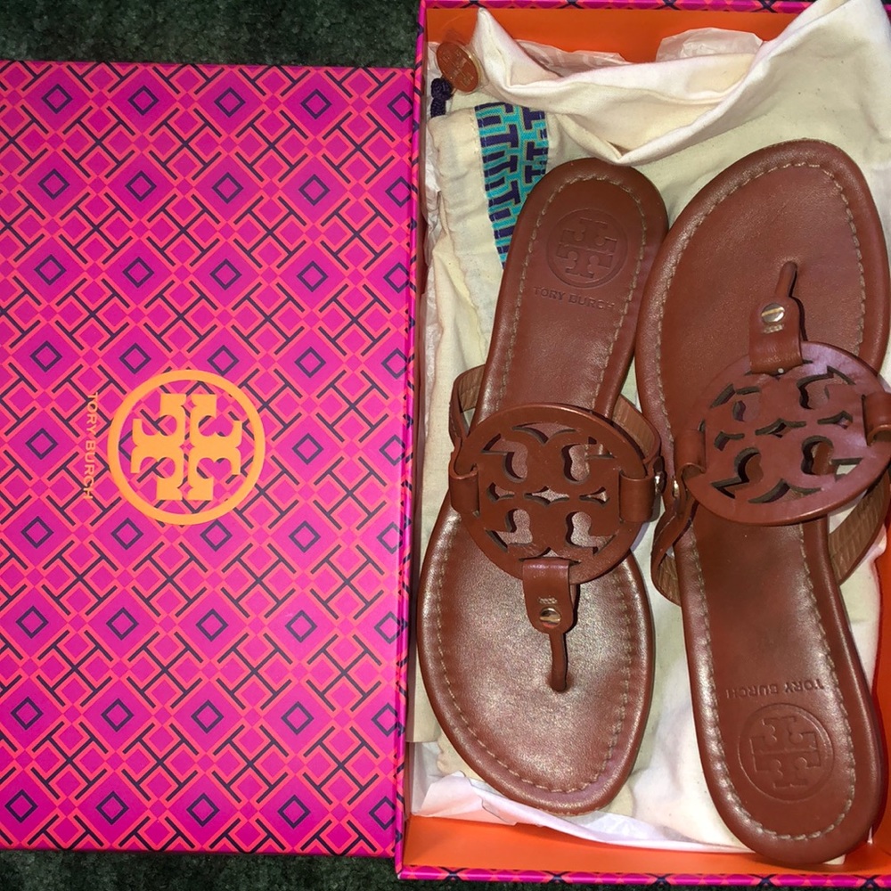 Tory Burch Miller Sandals Like New. Original Box